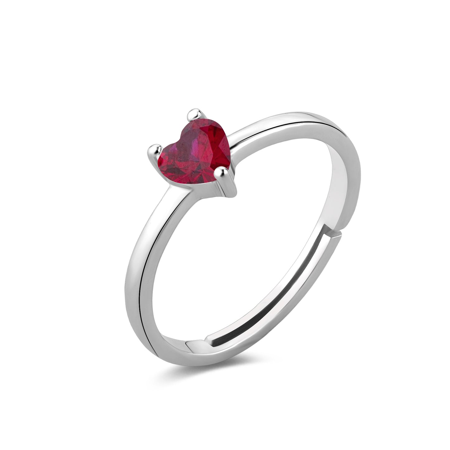 RED 925 SILVER LOVE RING