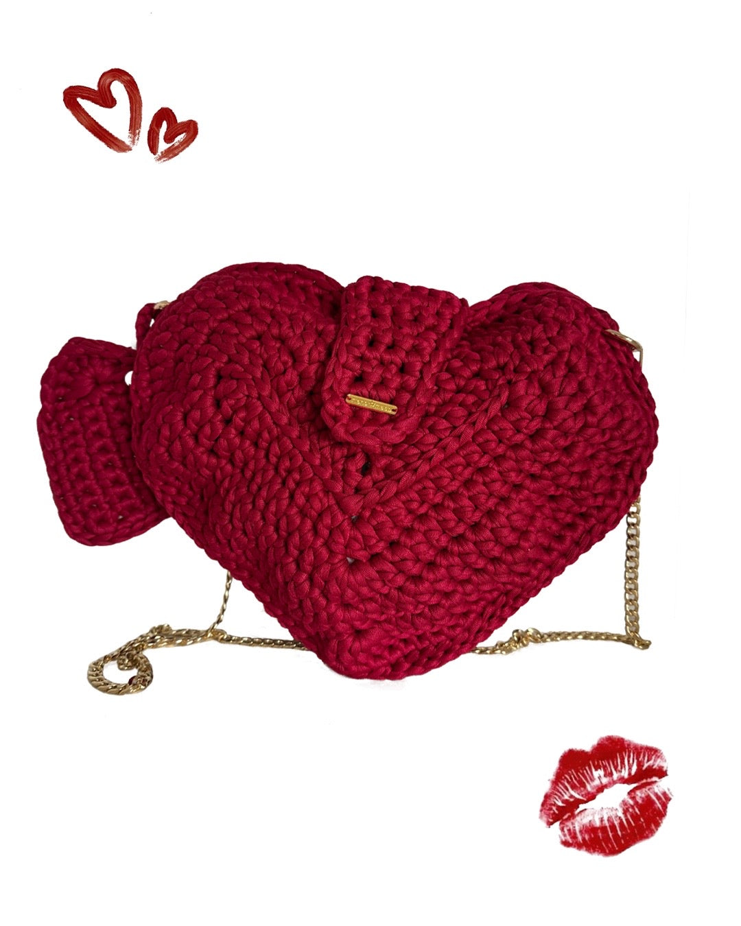Borsa uncinetto cuore