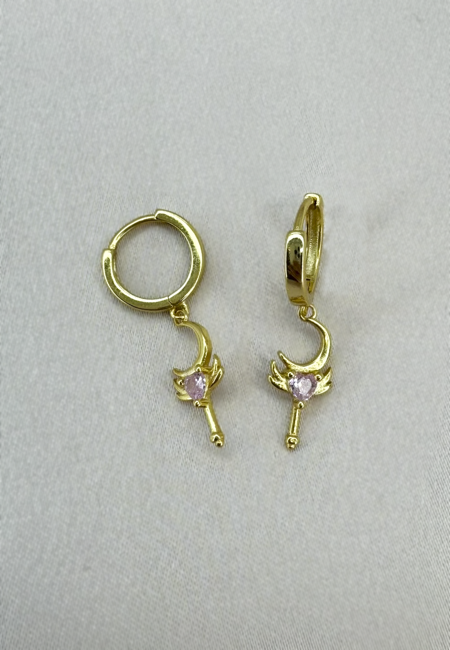 MAGIC LOVE HOOP EARRINGS 925 SILVER (gold)