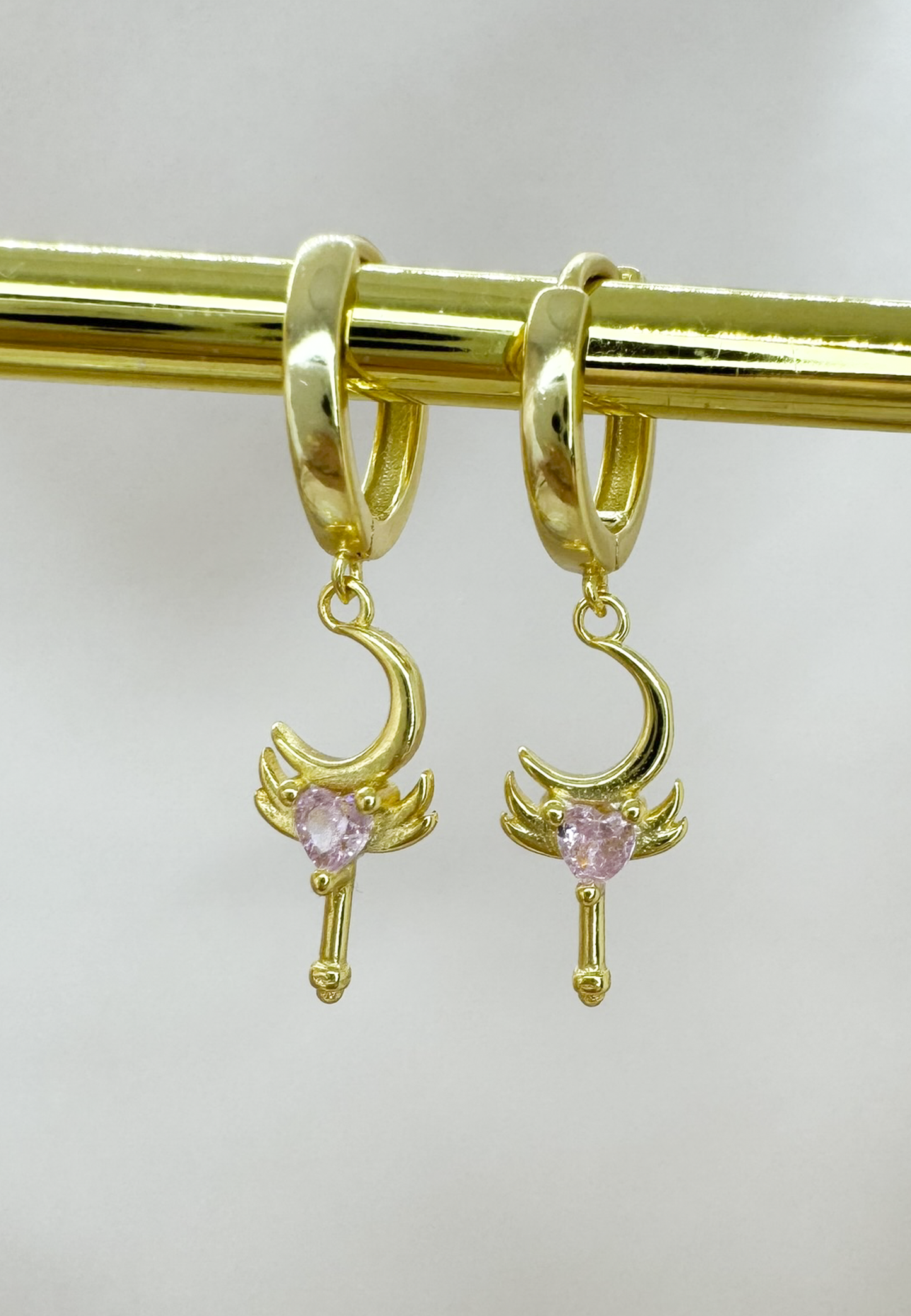 MAGIC LOVE HOOP EARRINGS 925 SILVER (gold)