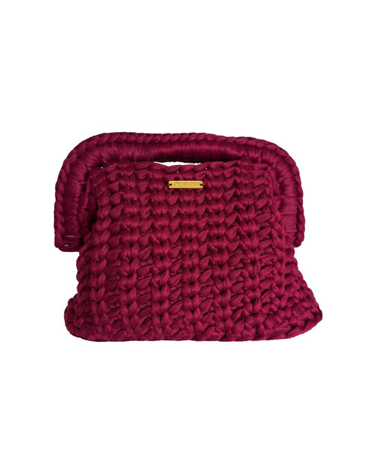 Borsa uncinetto bordeaux
